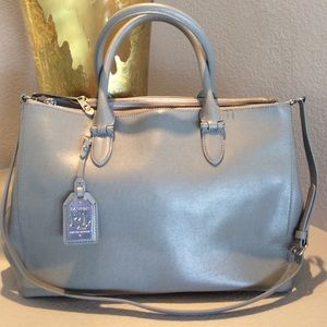 Ralph Lauren Newburyport Double Zip Satchel